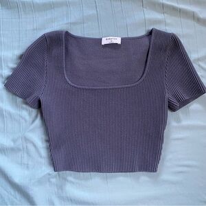 Aritzia Sculpt Knit Squareneck Top
